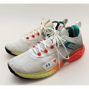 Under Armour Project Rock 5 White After Burn Shoes HOVR Sneakers Women's Size 10